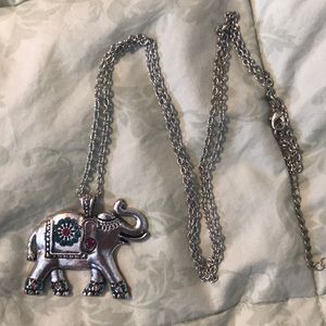 Jeweled elephant pendant